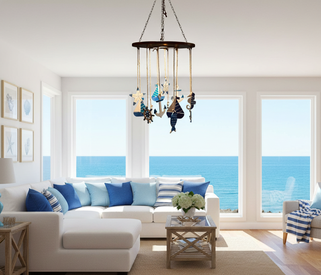 The Marina Wooden Coastal Pendant