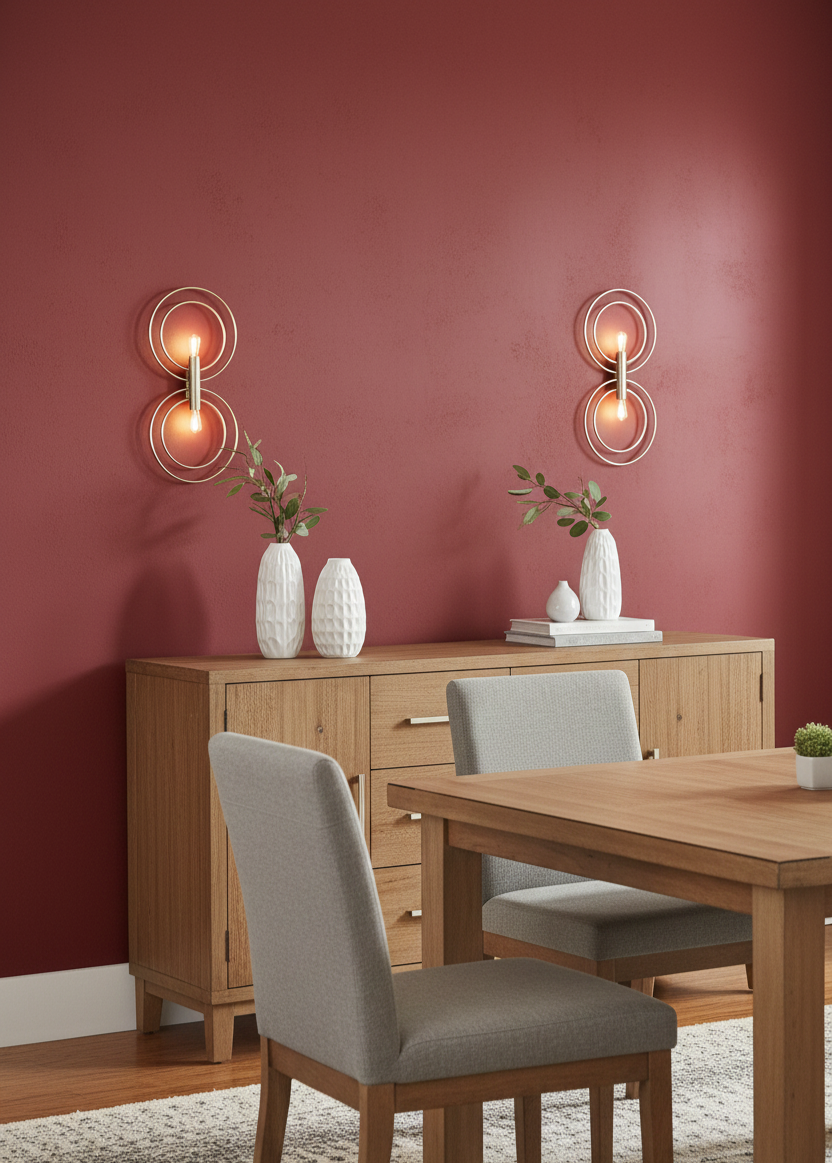 Double Concentric Ring Wall Sconce