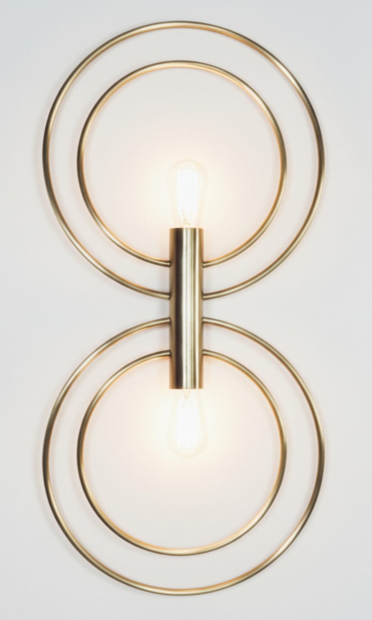 Double Concentric Ring Wall Sconce