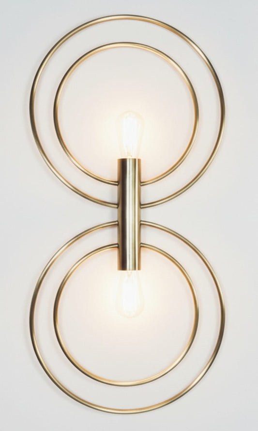 Double Concentric Ring Wall Sconce